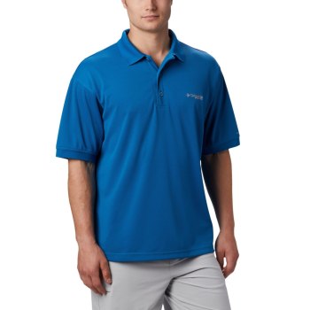 Columbia PFG Perfect Cast, Polo Azules Para Hombre | 189462-SKN